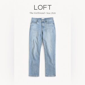 LOFT The Girlfriend Jeans – Size 29/8 – Mid Rise Stretch Denim